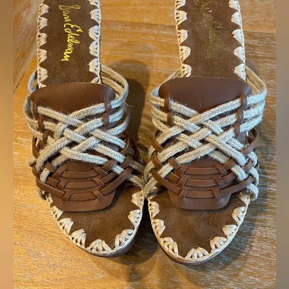 Sam Edelman Brown Woven Women's Sandals SZ 10 - Picture 3 of 6